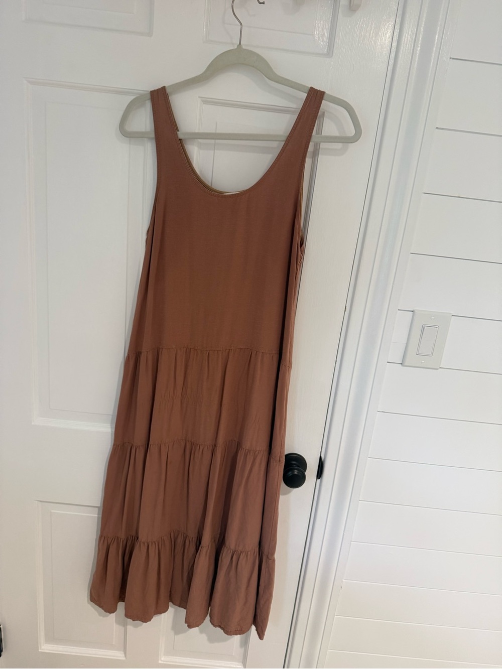 Splendid Tiered Maxi Dress - Rust Brown